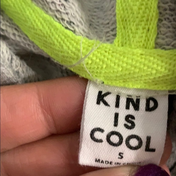 Kind is Cool Gray zip front one piece romper small - Picture 2 of 5